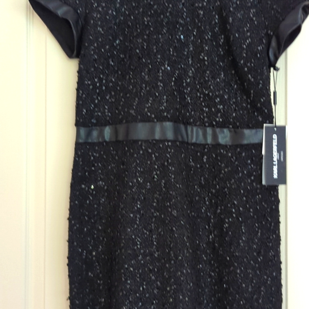 Black, midi cocktail dress